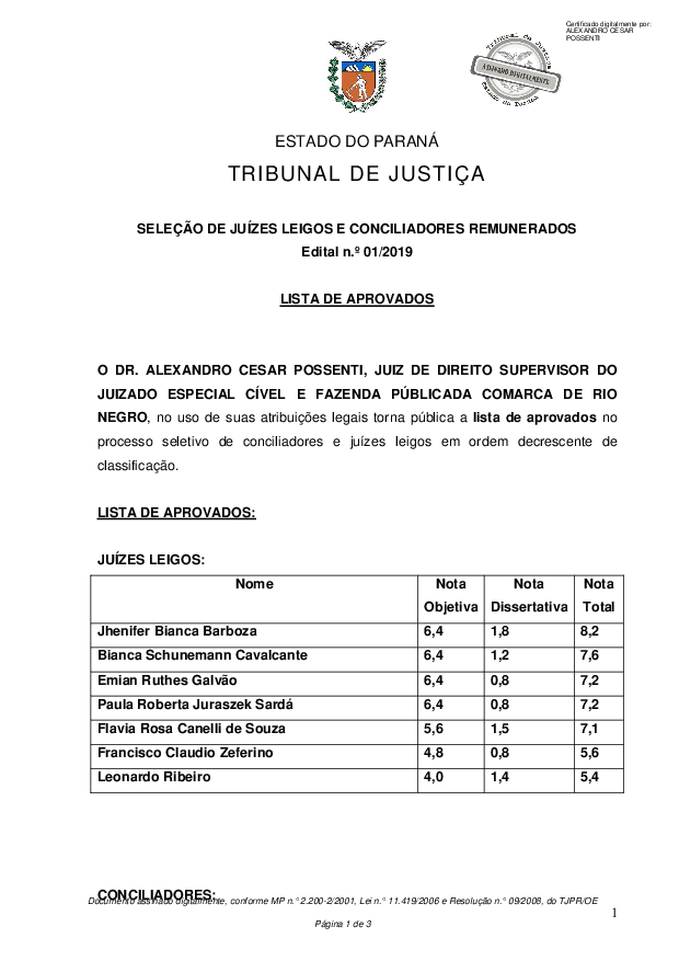 Disponibilizado em 19/03/2019